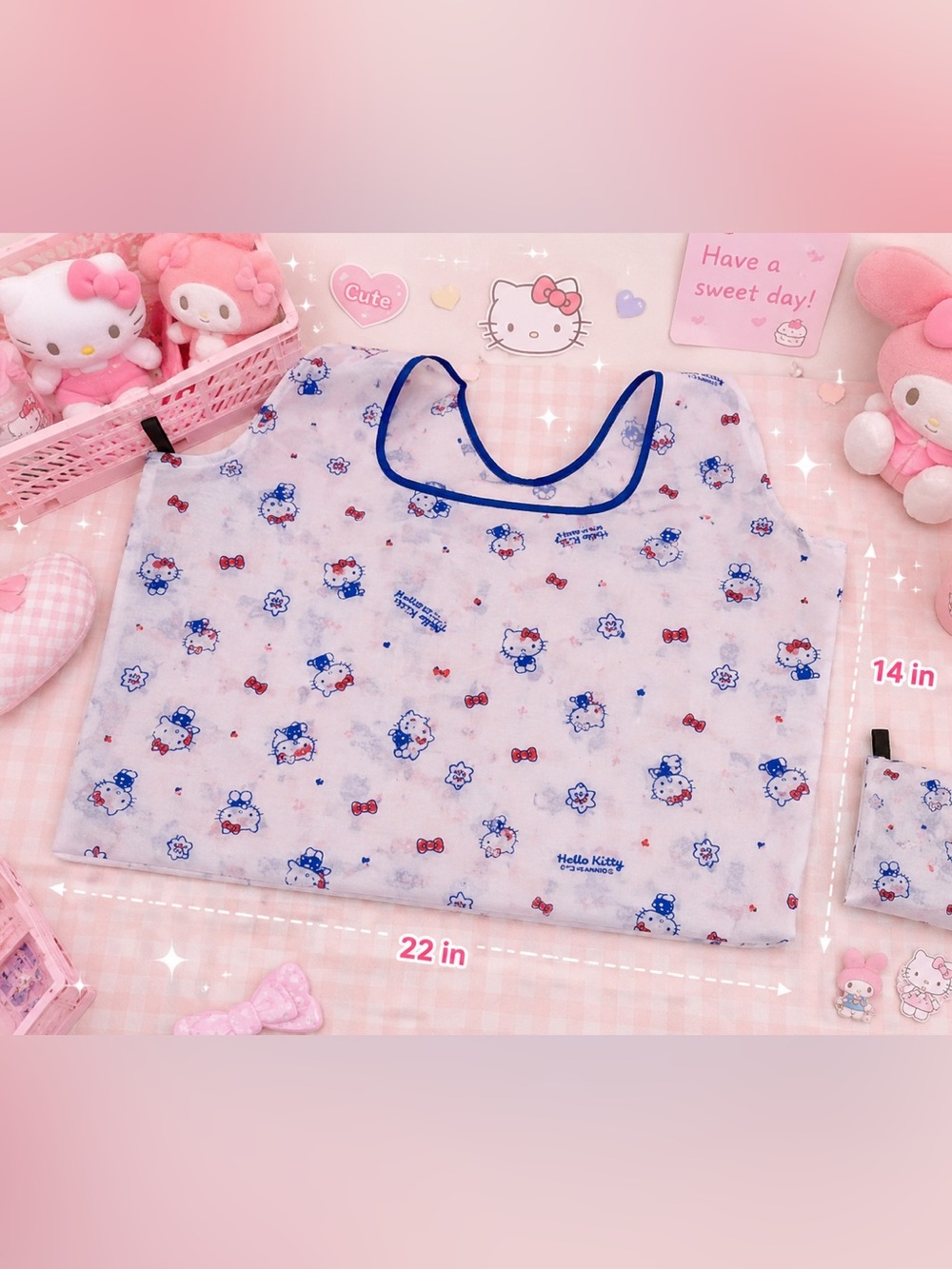 Sanrio Hello Kitty Reusable Grocery Tote Bag